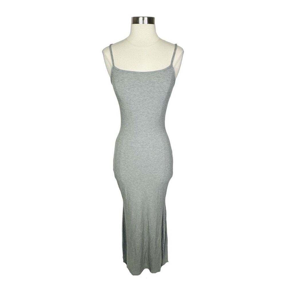 SKIMS Soft Lounge Long Slip Dress - Heather Gray - Size Large - Picture 2 of 8
